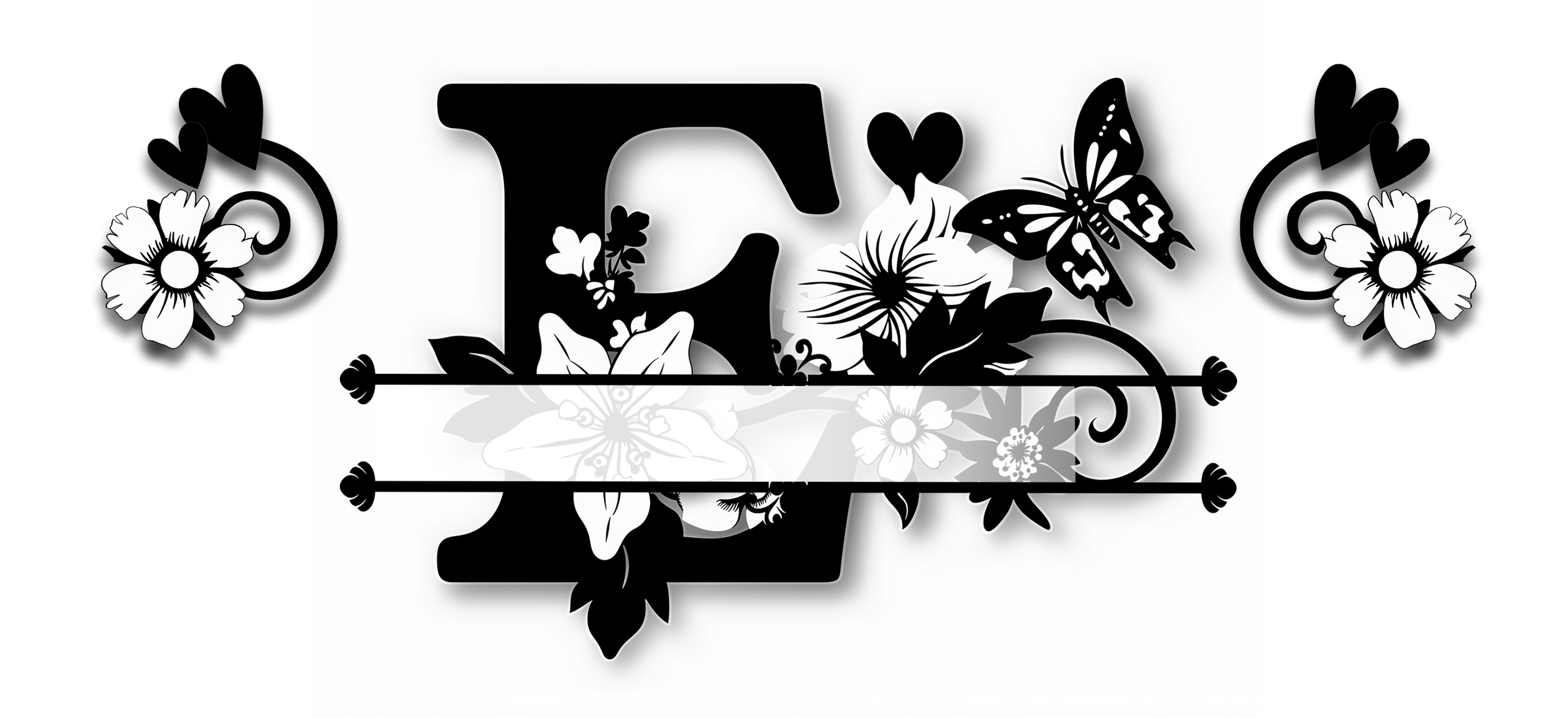 Custom Initial & Name Mug – Butterflies and Flowers Theme ️