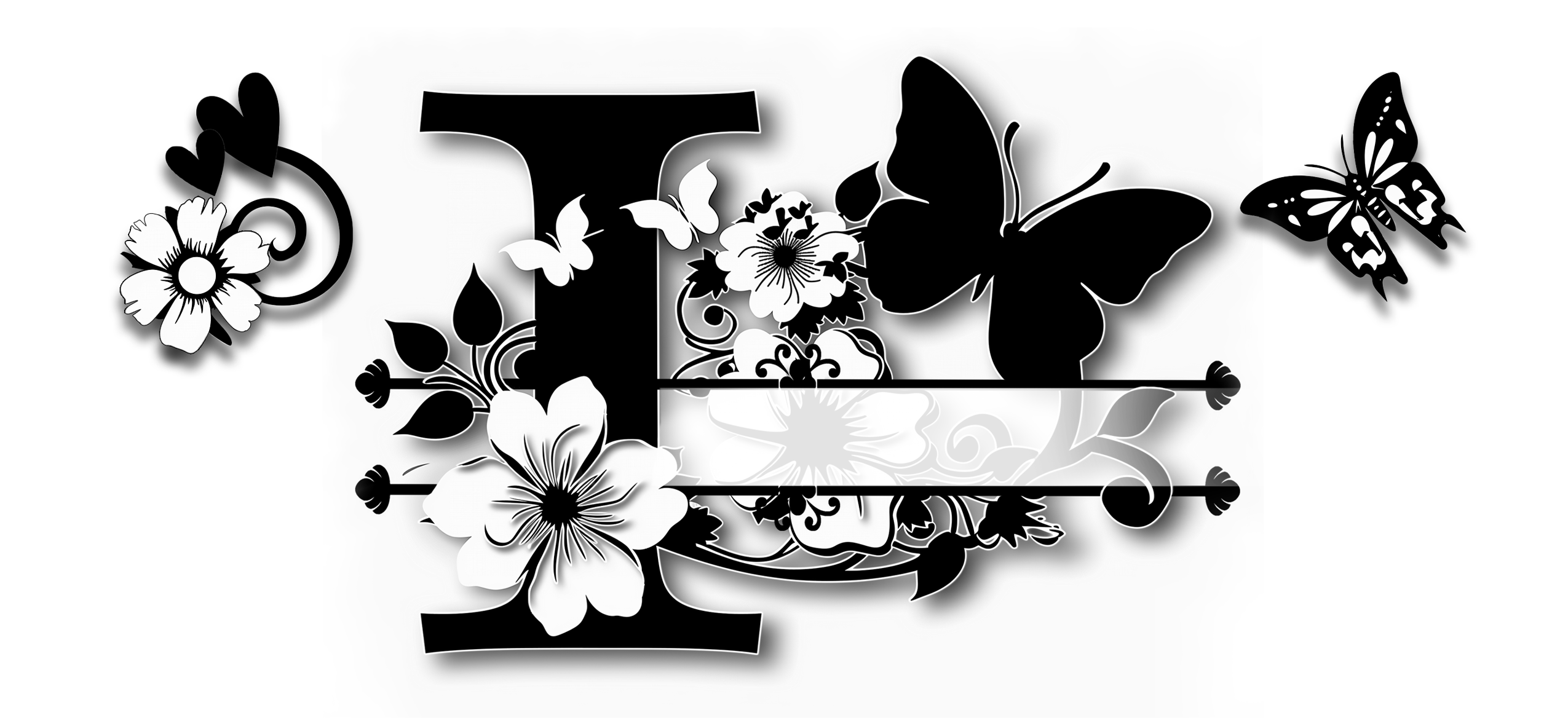 Custom Initial & Name Mug – Butterflies and Flowers Theme ️