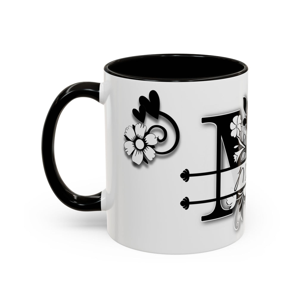 Custom Initial & Name Mug – Butterflies and Flowers Theme ️